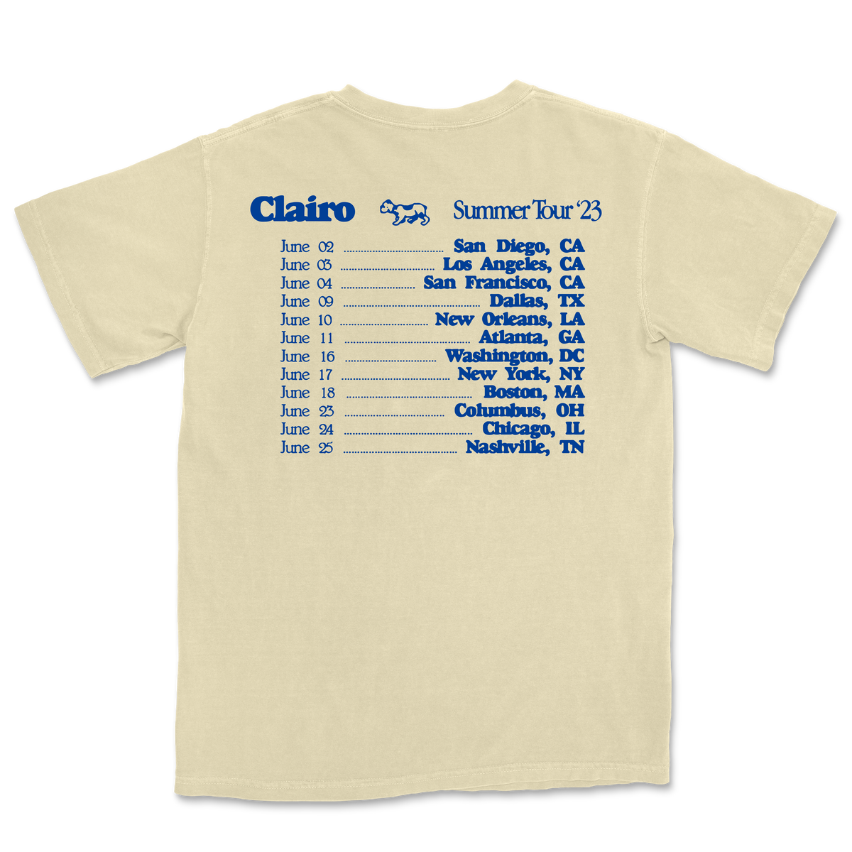 Clairo Tour Tee (Natural)