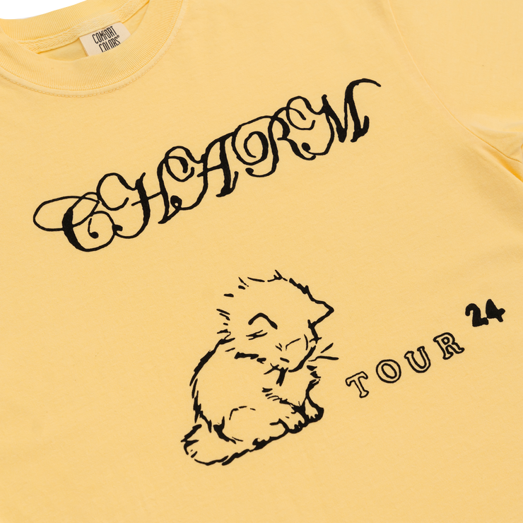 Charm Cat Tour Tee (Yellow)